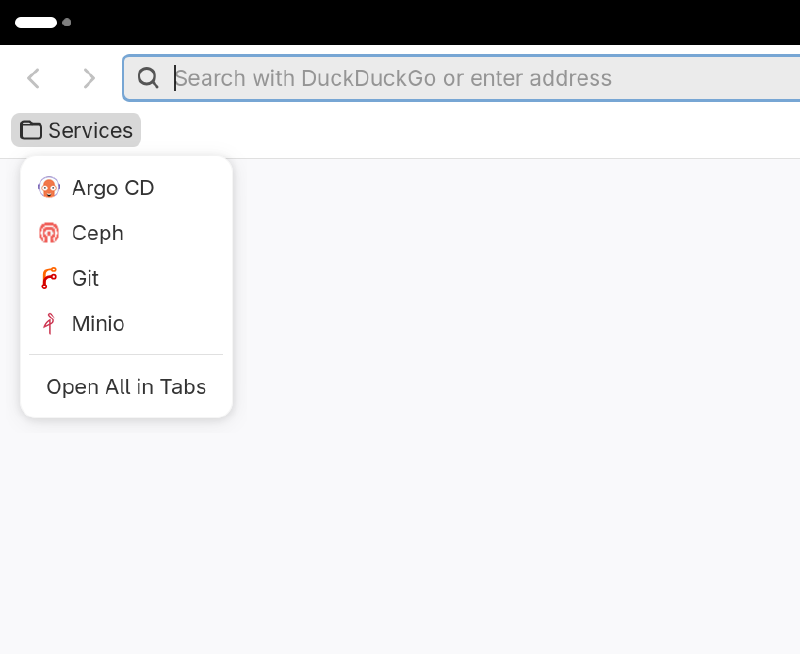 “Firefox bookmarks menu after capitalizing names”