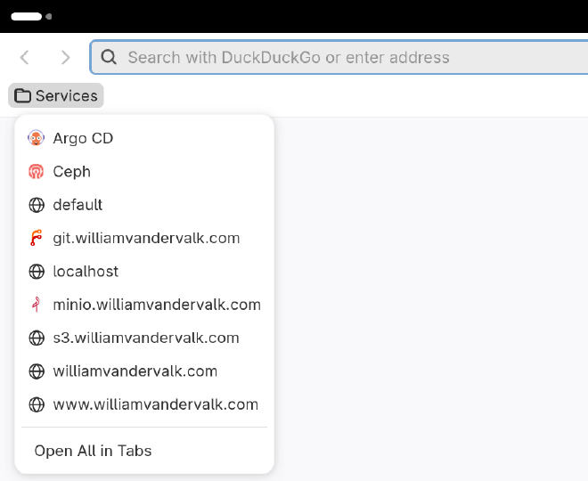 “Firefox bookmarks menu”